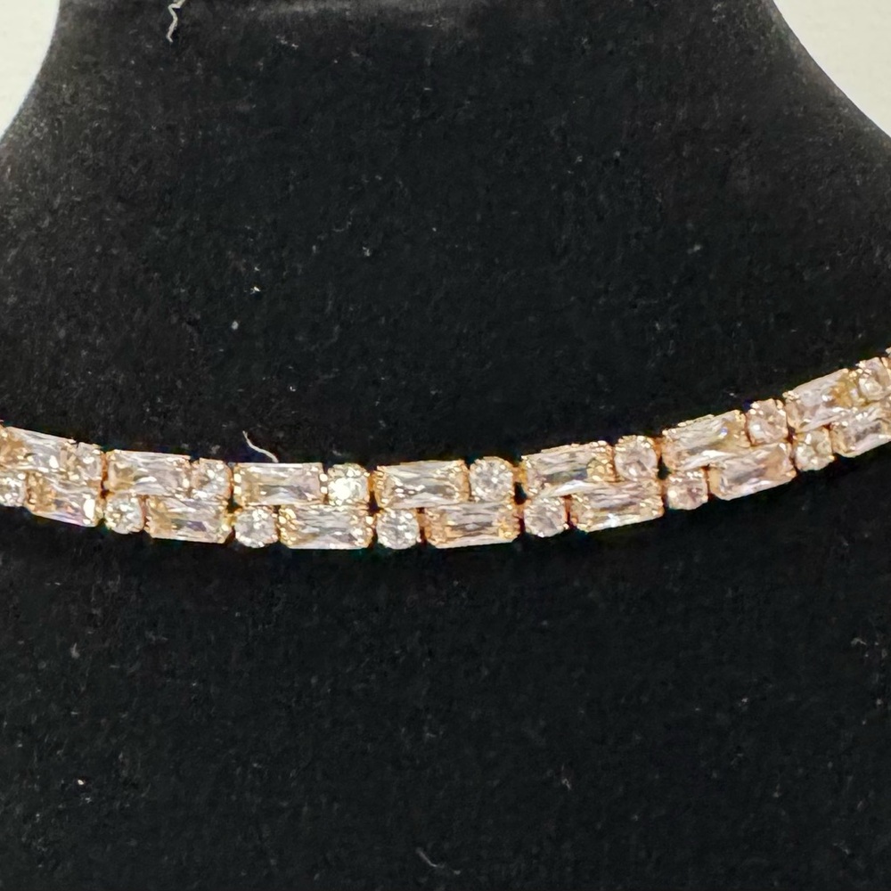 BaubleBar Crystal Geometric Necklace